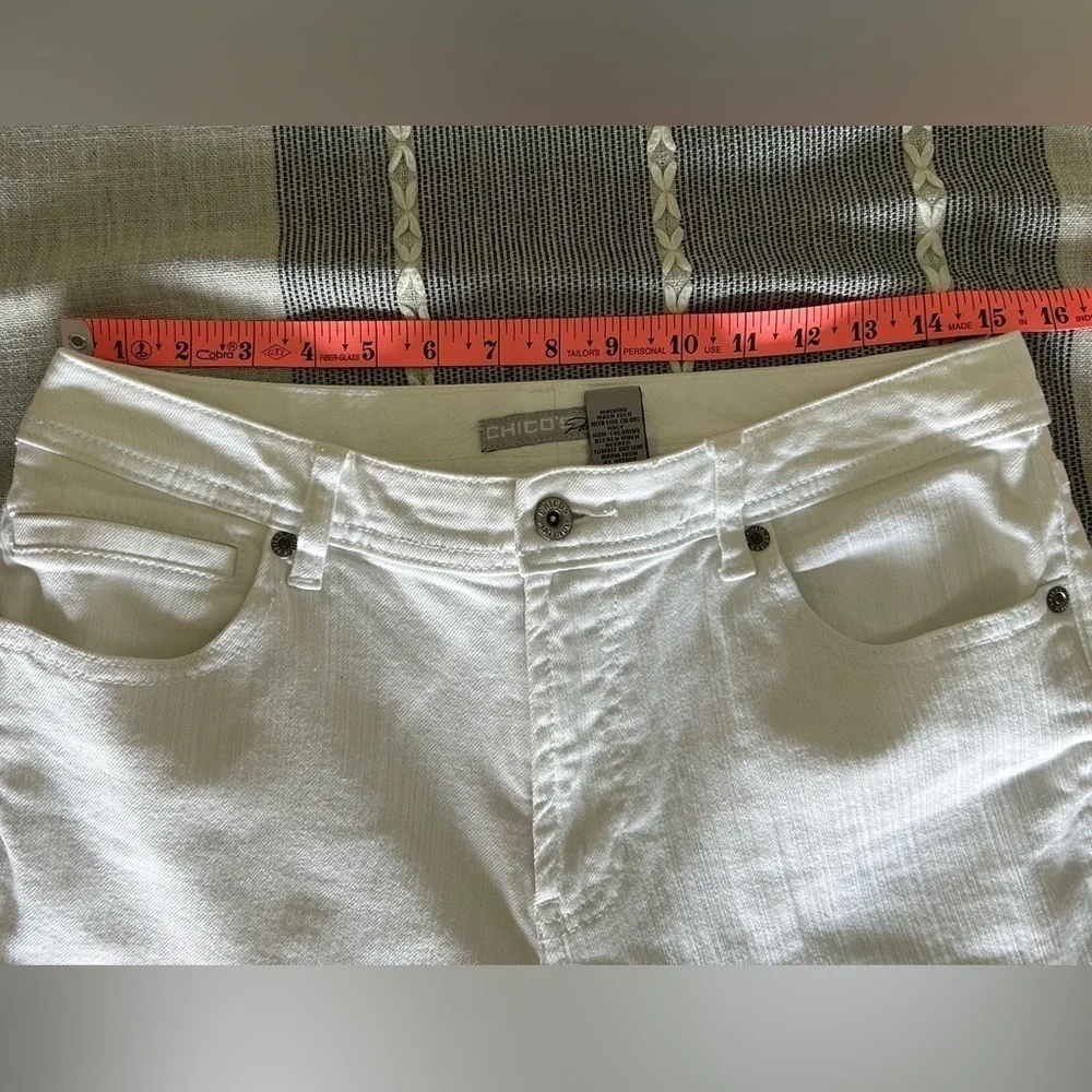 Chico’s Platinum White Jeans Size 1 Short (Medium Petite) Casual - Picture 6 of 7